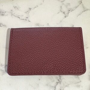 Burgundy Leather Card Holder